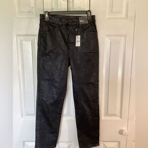 Express - Women’s Black Snakeskin Super High Rise Mom Jeans - Sz 4